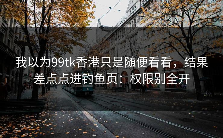 我以为99tk香港只是随便看看，结果差点点进钓鱼页：权限别全开